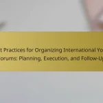 Best Practices for Organizing International Youth Forums: Planning, Execution, and Follow-Up