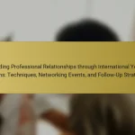 Building Professional Relationships through International Youth Forums: Techniques, Networking Events, and Follow-Up Strategies
