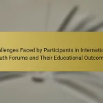 Challenges Faced by Participants in International Youth Forums and Their Educational Outcomes