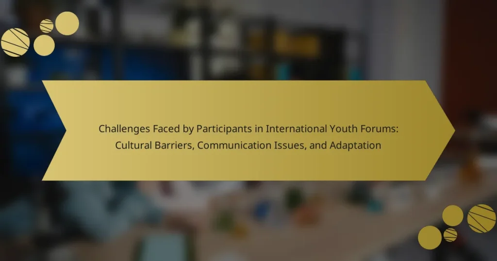Challenges Faced by Participants in International Youth Forums: Cultural Barriers, Communication Issues, and Adaptation