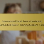 International Youth Forum Leadership Opportunities: Roles + Training Sessions + Impact