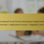 International Youth Forum Participation Opportunities: Overview + Application Process + Eligibility Criteria