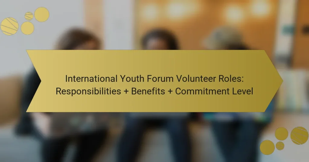 International Youth Forum Volunteer Roles: Responsibilities + Benefits + Commitment Level