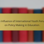 The Influence of International Youth Forums on Policy Making in Education
